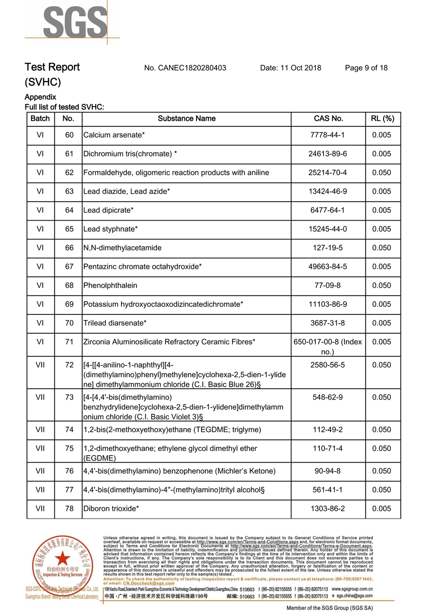 導(dǎo)熱硅膠片SGS報告9