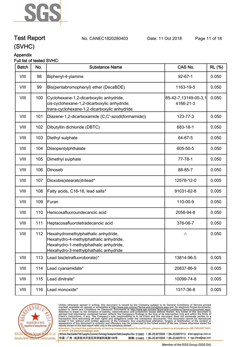 導(dǎo)熱硅膠片SGS報告11